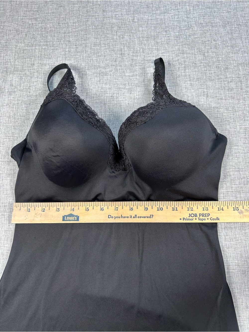 Marilyn Monroe Intimates Black Shaping Cami Slip Built-In Bra Lace 2X - Picture 8 of 11